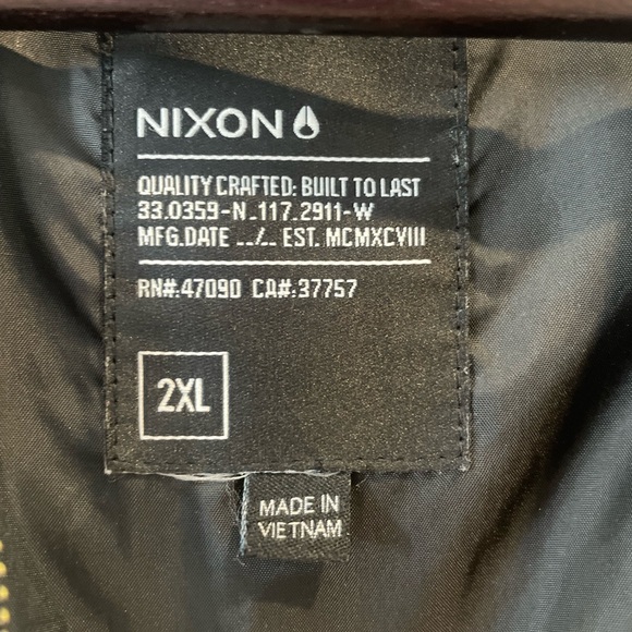 Men Grey Nixon Rain Jacket - Size XXL - Picture 2 of 3